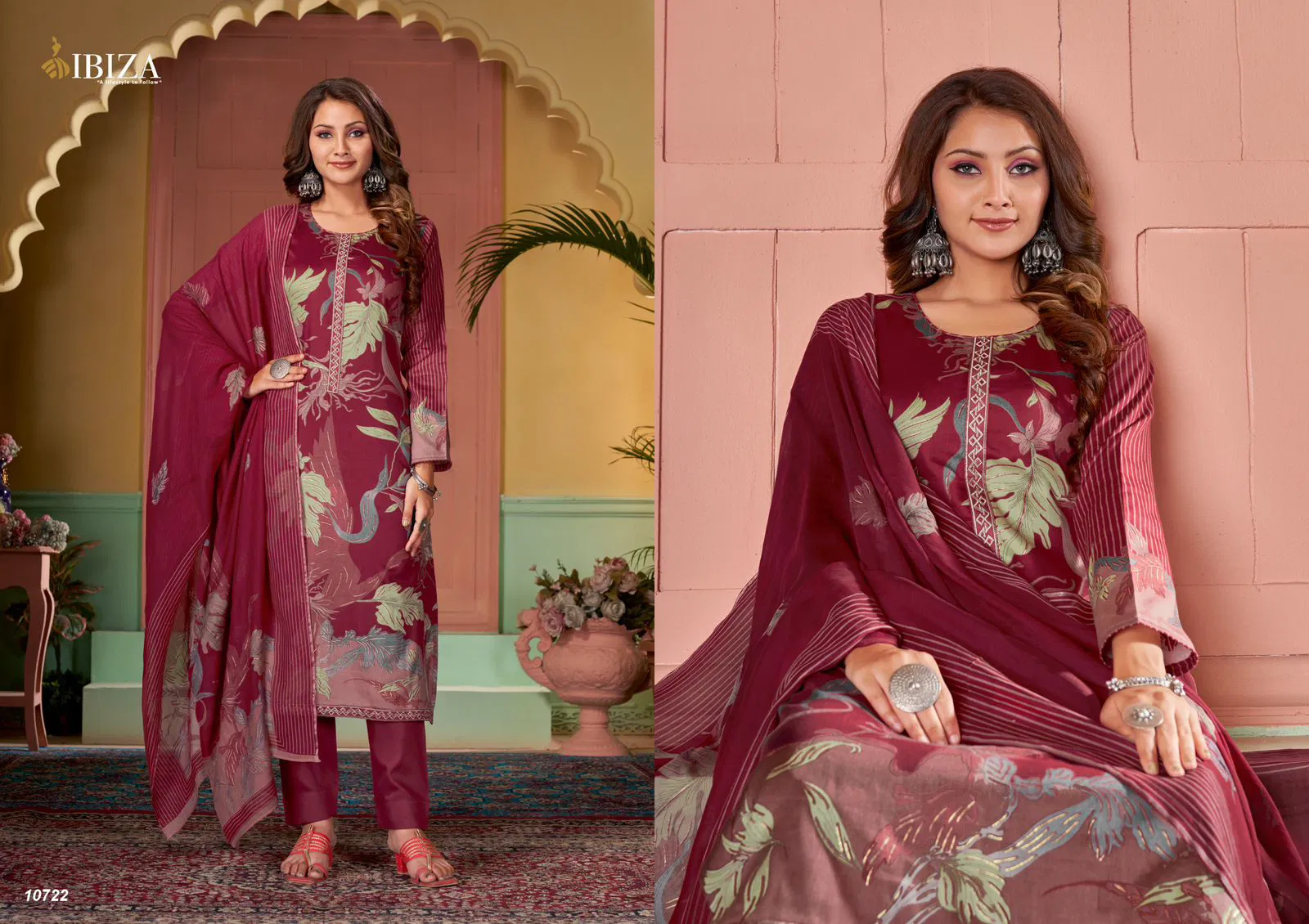 Eshani Ibiza 10722 To 10725 Digital Printed Salwar Kameez Wholesale Price In Surat
